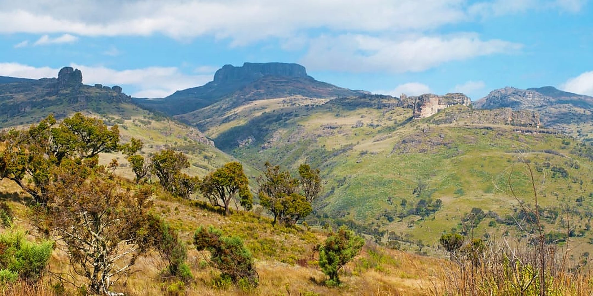 Moorland and escarpment ridges of Mount Elgon, an ancient caldera